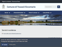 Tablet Screenshot of comune.travacosiccomario.pv.it
